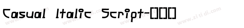 Casual ltalic Script字体转换
